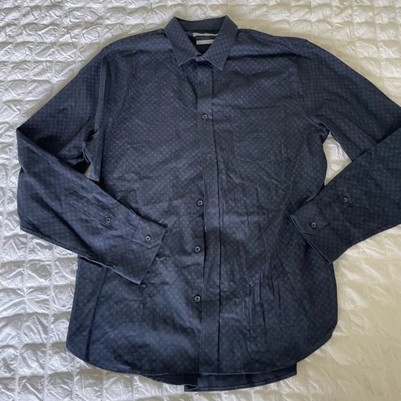 Vince blue printed button down shirt - Picture 1 of 7